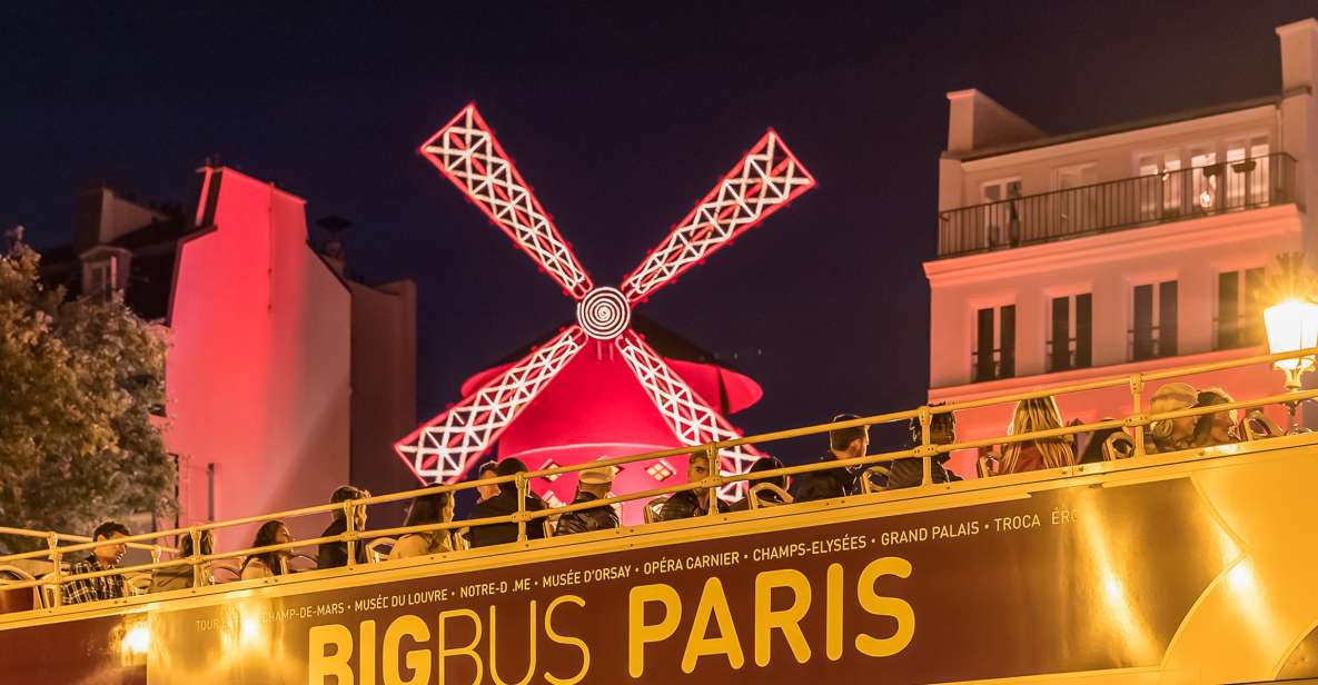 Paris: Big Bus Panoramic Night Tour by Open-Top Bus - Open-Top Comfort vs. Closed-Top Weather Plans